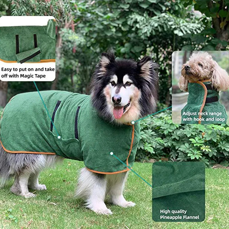 Pet Drying Bathrobe
